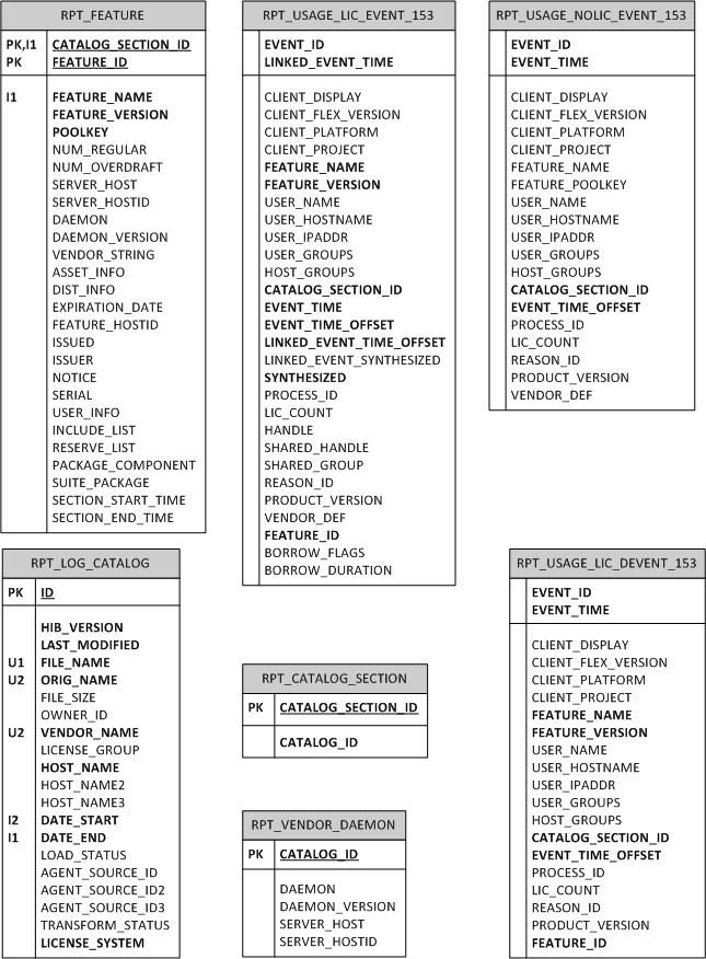 FlexNet Manager for Engineering Applications Classic Reporting schema